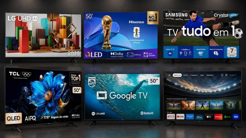 5 Melhores TVs 50 Polegadas Custo-Benefício 2026: Guia Completo de Compra
